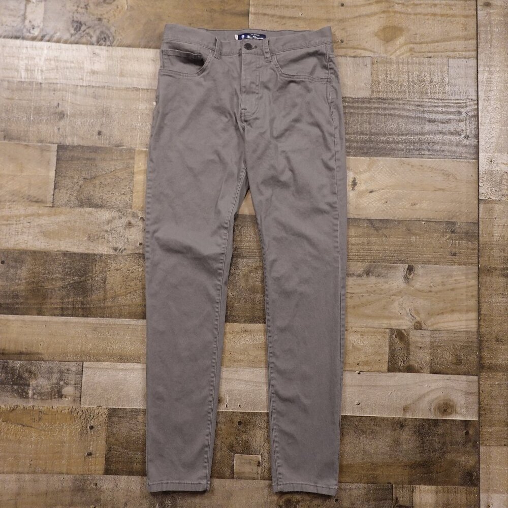 Ben Sherman Skinny Chino Pants Men’s 30x32 Gray Slim Stretch‎ Casual